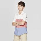 Boys' Short Sleeve Button-down Shirt - Cat & Jack Red