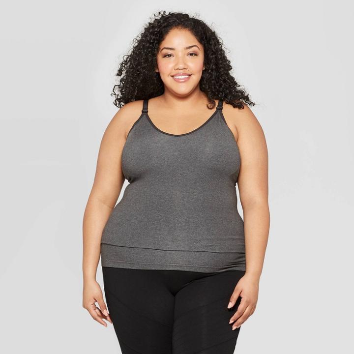 Women's Plus Nursing Seamless Cami - Auden Heather Gray