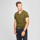 Men's Slim Fit Short Sleeve V-neck T-shirt - Goodfellow & Co Military Green