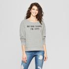 Women's My Dog Thinks I'm Cool Graphic Sweatshirt - Fifth Sun (juniors') Heather Gray