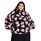 Women's Plus Size Floral Print Sherpa Jacket - Sandy Liang X Target Pink/black