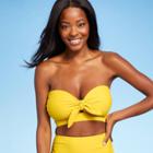 Women's Bunny Tie Bandeau Bikini Top - Kona Sol Gold D/dd Cup