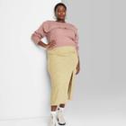 Women's Plus Size Crewneck Ruffle Pullover Sweater - Wild Fable