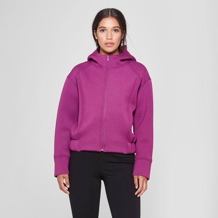 Women's Long Sleeve Scuba Hooded Sweatshirt - Prologue Purple