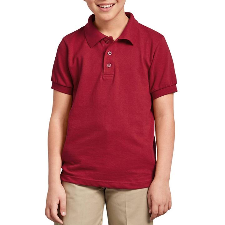 Dickies Boys' Short Sleeve Pique Uniform Polo