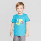 Toddler Boys' Jersey Dinosaur Floatie T-shirt - Cat & Jack Bright Blue
