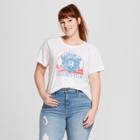 Fortune Fashions Women's Smokey The Bear Plus Size Smokey's Team Short Sleeve Graphic T-shirt - White