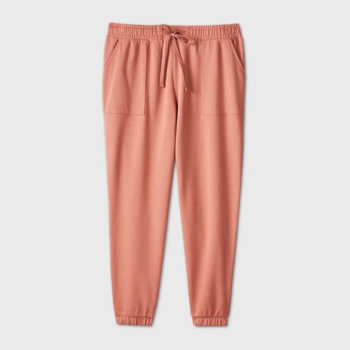 Women's Plus Size Leisure Ankle Length Pants - Ava & Viv Pink X