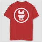 Boys' Marvel Iron Man Mask Short Sleeve T-shirt - Red