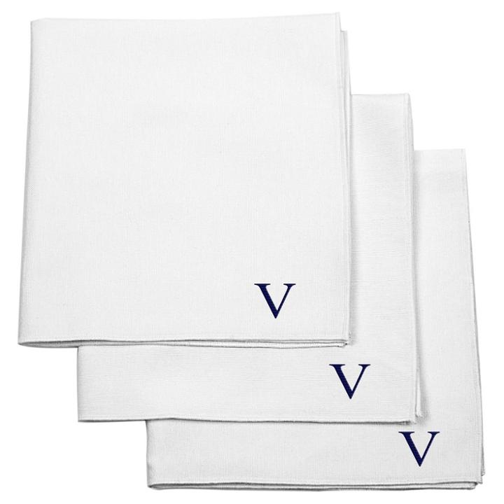 Cathy's Concepts Monogram Groomsmen Gift Handkerchief Set - V,