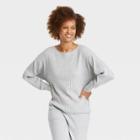 Women's Ribbed Pullover Lounge Sweater - Stars Above Heathered Gray
