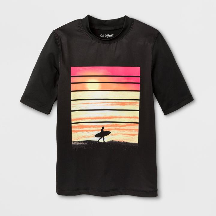 Boys' Surf Dude Rashguard - Cat & Jack Black