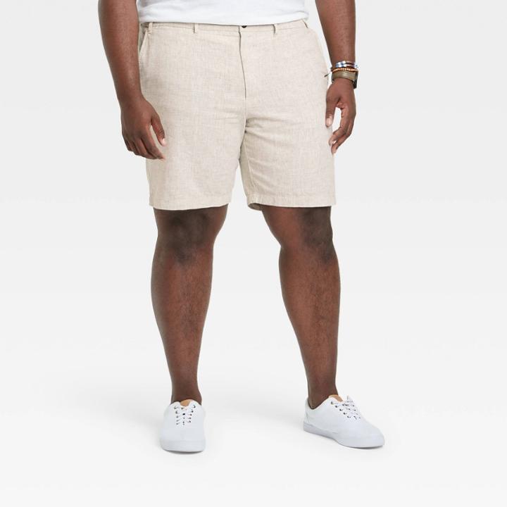 Men's Big & Tall 9 Slim Fit Chino Shorts - Goodfellow & Co Beige