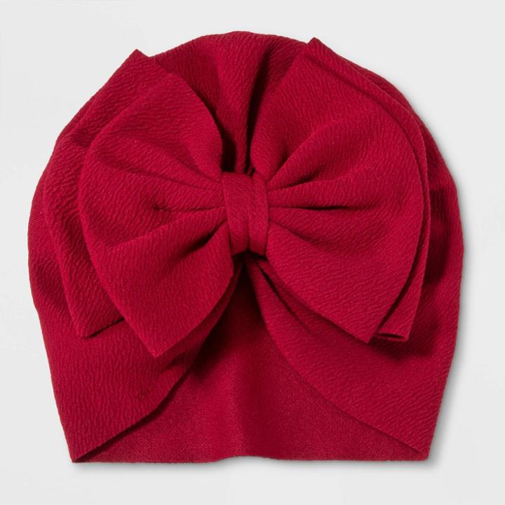 Baby Girls' Heather Kit Bow Turban - Cat & Jack Red