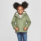 Toddler Girls' Military Parka - Cat & Jack Green