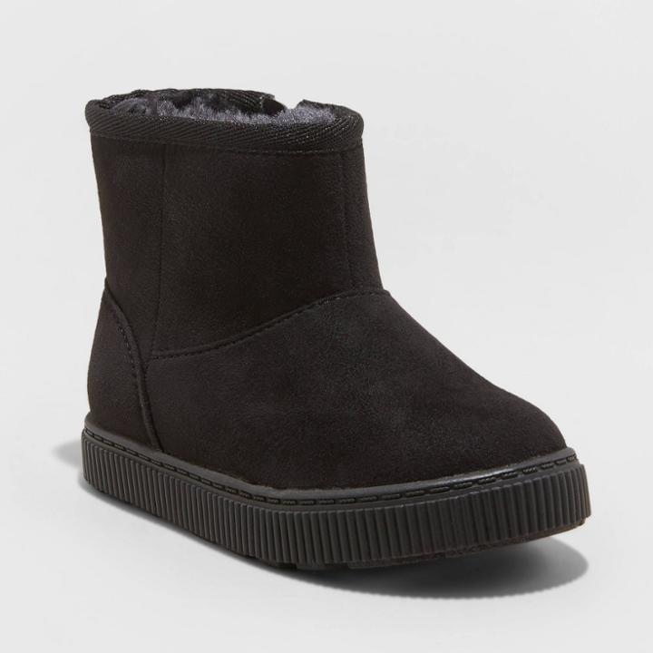 Toddler Boys' Arlo Zipper Winter Boots - Cat & Jack Black
