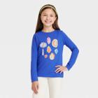 Girls' 'gemstones' Long Sleeve Graphic T-shirt - Cat & Jack Bright Blue