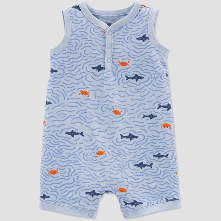 Baby Boys' Sharks Romper - Just One You Made By Carter's Blue