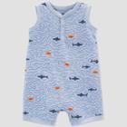 Baby Boys' Sharks Romper - Just One You Made By Carter's Blue