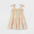 Toddler Girls' Rainbow Striped Smocked Tank Dress - Cat & Jack