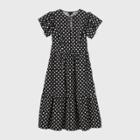 Women's Polka Dot Short Sleeve Dress - Who What Wear Black