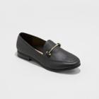 Women's Perry Wide Width Metallics Loafers - A New Day Black 7w,