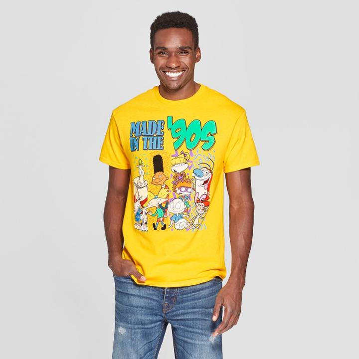 Men's Short Sleeve Nickelodeon Crew T-shirt - Sunflower