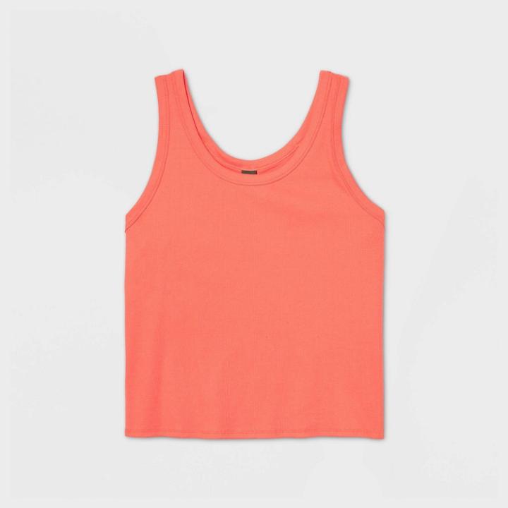 Women's Rib-knit Tank Top - Wild Fable Orange