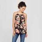 Maternity Floral Sleeveless Crochet Trim Printed Top - Macherie Black Xl, Infant Girl's