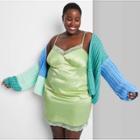 Women's Plus Size Lace Trim Slip Dress - Wild Fable