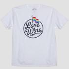 Well Worn Pride Adult Tall Short Sleeve Love Wins T-shirt - White Xlt, Adult Unisex