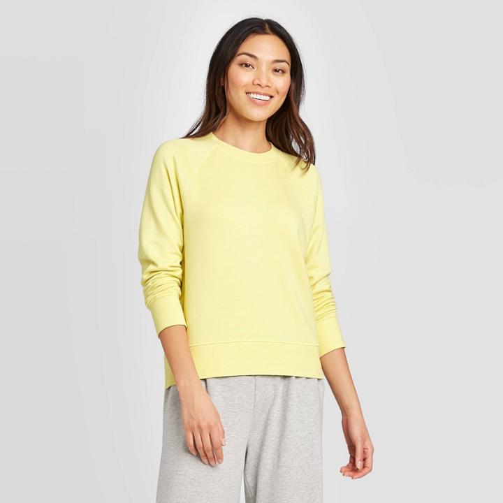 Women's Crewneck Raglan Sweatshirt - A New Day Light Green