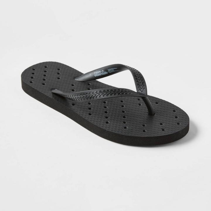 Xs Shower Flip Flop Black - Room Essentials