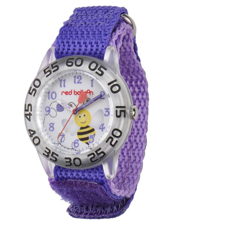Target Girls' Red Balloon Plastic Time Teacher Watch - Purple