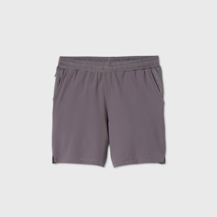 Men's Big & Tall Knit To Woven Shorts - All In Motion Gray Xxxl