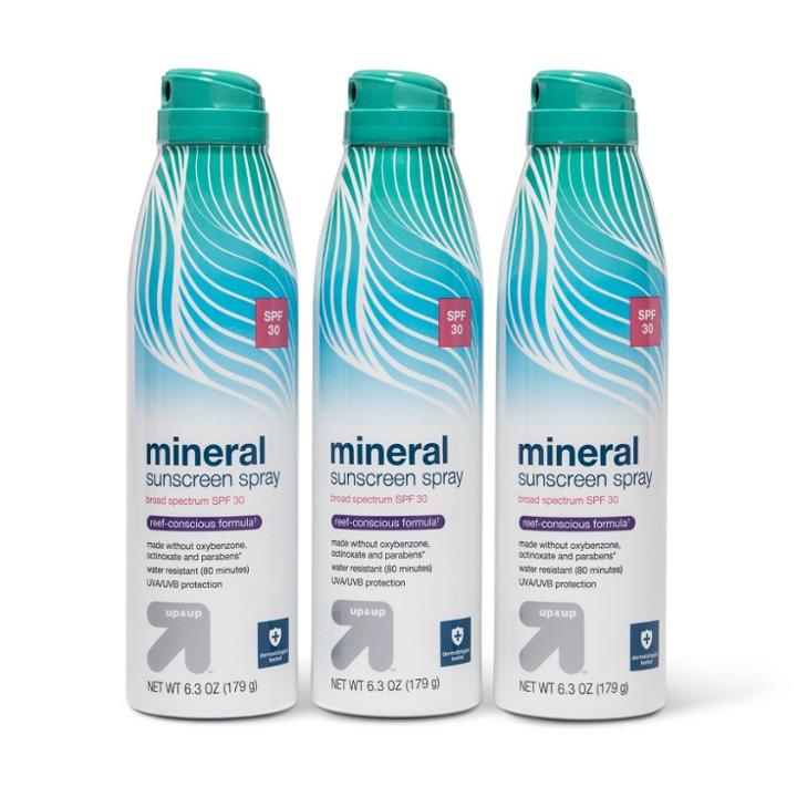 Mineral Sunscreen Spray Value Pack - Spf 30 - 3pk/18oz - Up & Up