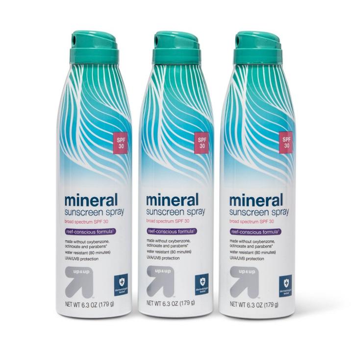 Mineral Sunscreen Spray Value Pack - Spf 30 - 3pk/18oz - Up & Up