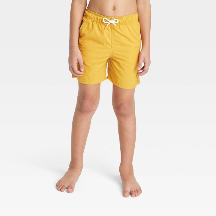 Boys' 'family Story' Solid Swim Trunks - Cat & Jack Yellow
