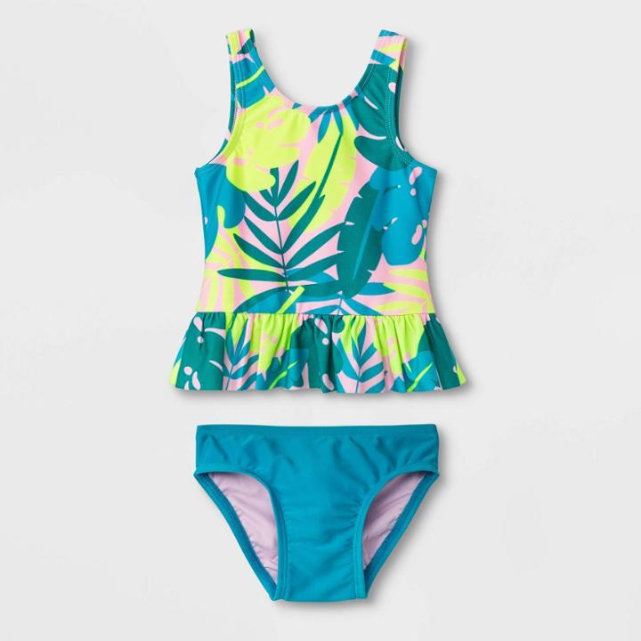 Baby Girls' 2pc Peplum Tankini Set - Cat & Jack Pink