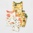 Toddler Boys' 4pc Patch & Mountain Tight Fit Pajama Set - Cat & Jack Yellow