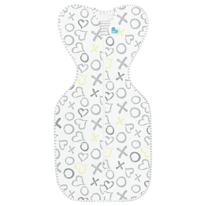 Love To Dream Swaddle Wrap - Kisses - Newborn, Green/black