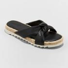 Women's Dena Knotted Espadrille Sandals - Universal Thread Black