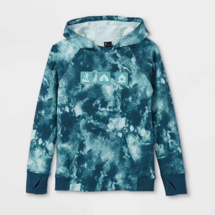 All In Motion Boys' Printed Fleece Hooded Sweatshirt - All In
