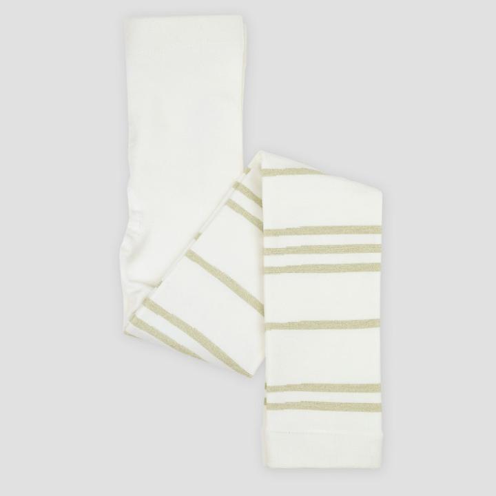 Girls' Fleece-lined Full Length Leggings - Cat & Jack Cream, Size: