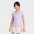 Girls' Cinch Front T-shirt - Art Class Purple