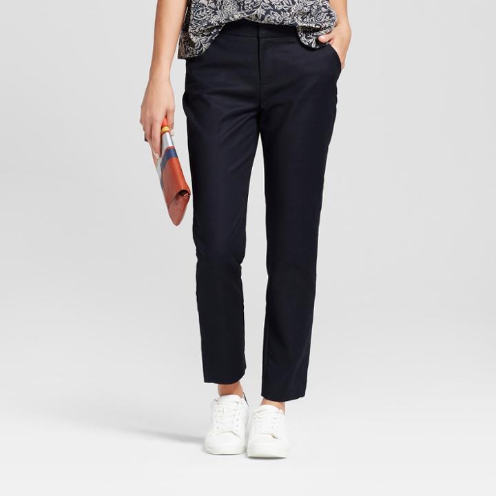 Target Women's Straight Leg Slim Ankle Pants - A New Day Black