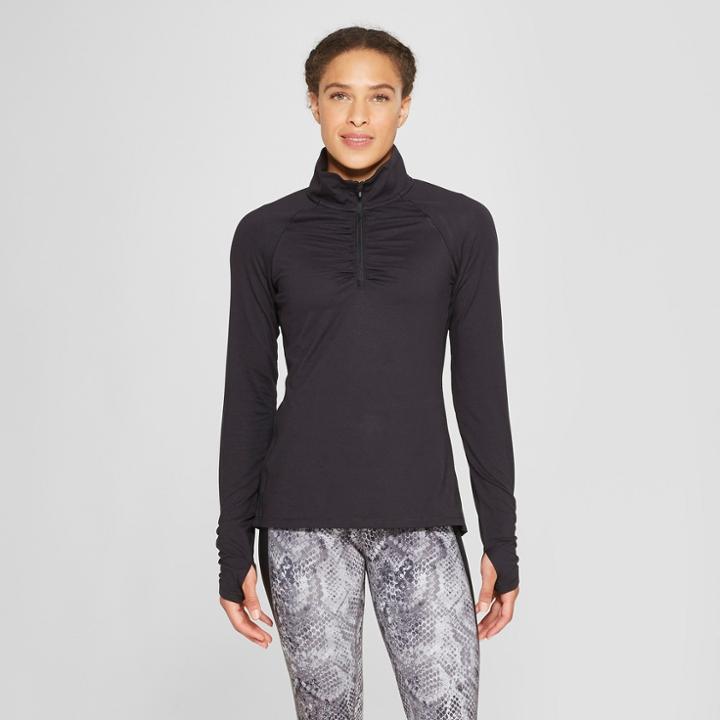 Women's Long Sleeve 1/4 Zip - C9 Champion Black M,