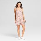 Women's Floral V-neck Romper - K By Kersh Blush S, Size: