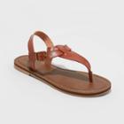 Women's Lady T Strap Sandals - Universal Thread Brown