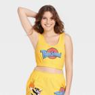 Looney Tunes Women's Tune Squad Graphic Cropped Tank Top - Yellow